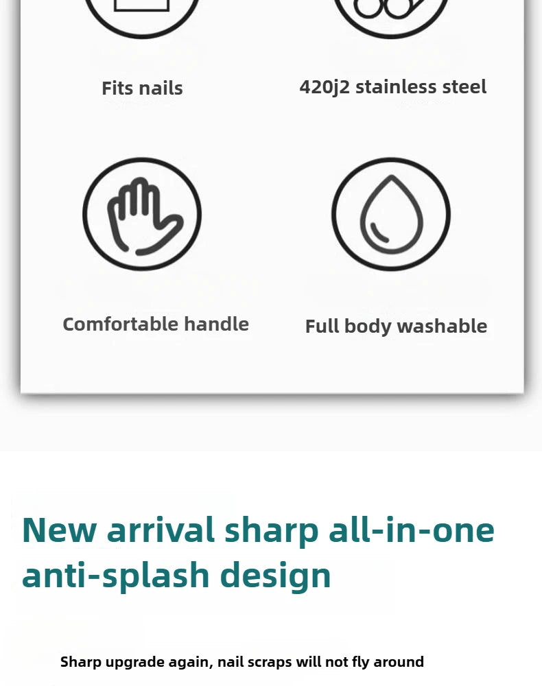 Special Anti-splash Nail Clippers Large Size ABS Toenail Cutter Diagonal Pliers Manicure Tools Household nails art tool