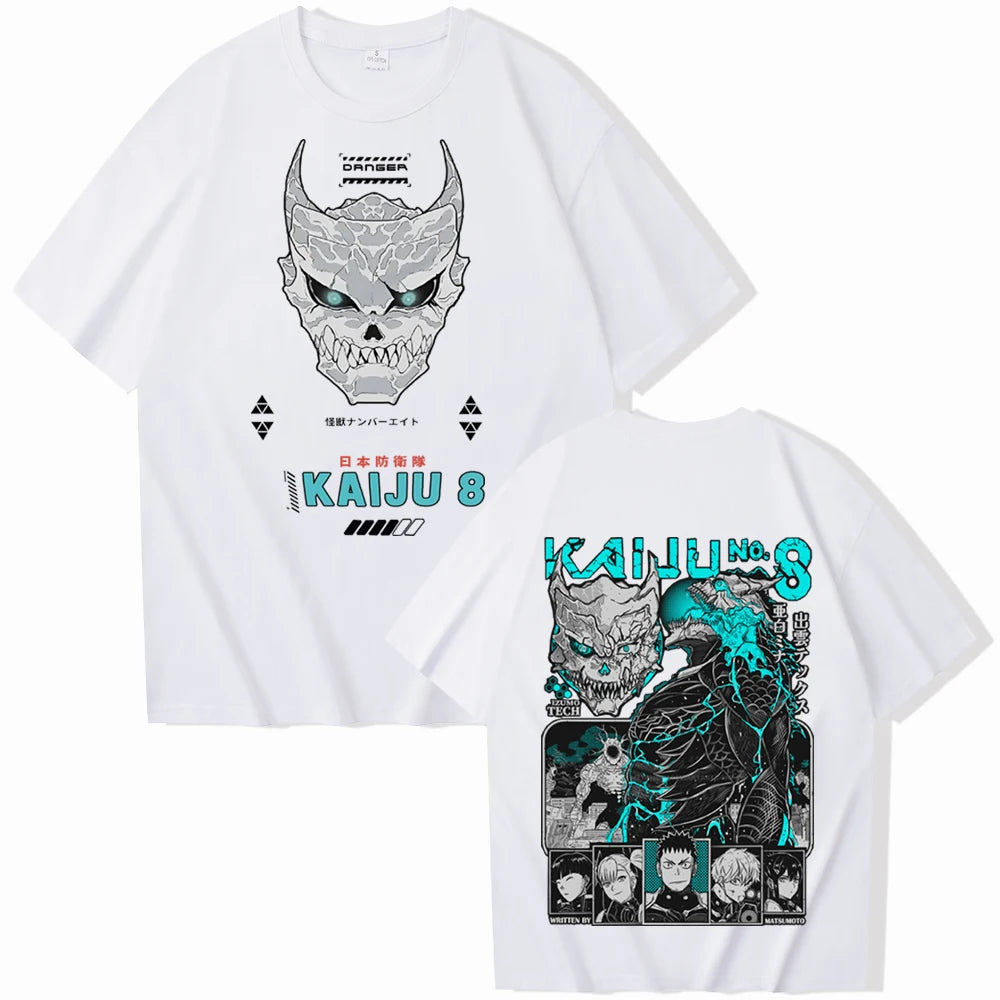 Anime Kaiju No 8 T-shirt Harajuku O-neck Casual Shirt