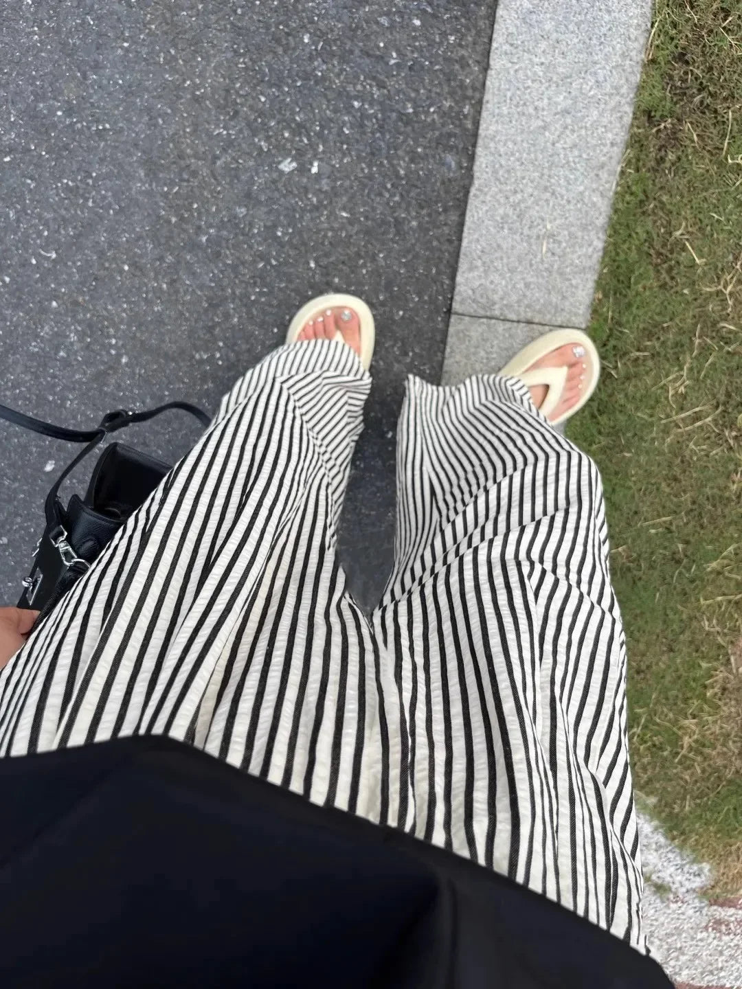 Pajama Pants Striped Spring Summer Long Premium Feeling Home Pants Student Straight Pants Elastic Waist Women Sleeping Pants