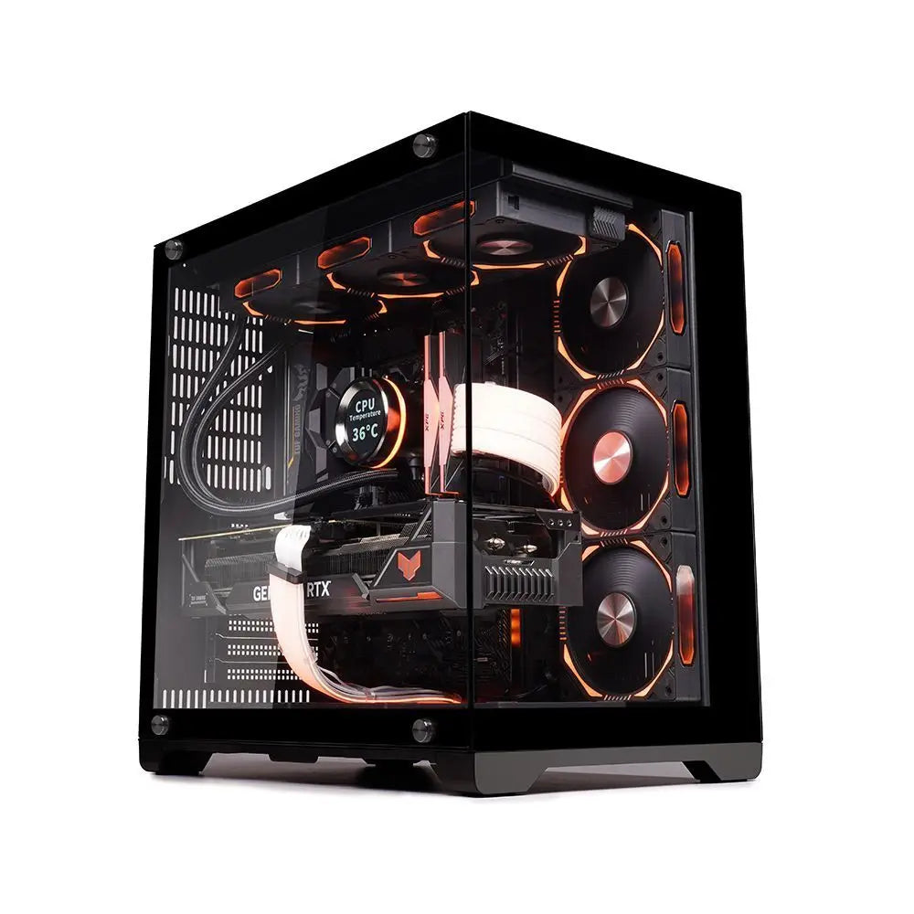 Suitable for Lonely Brave Full-side Transparent White Sea View Room MATX ITX Computer Case 240/360 Water Cooling