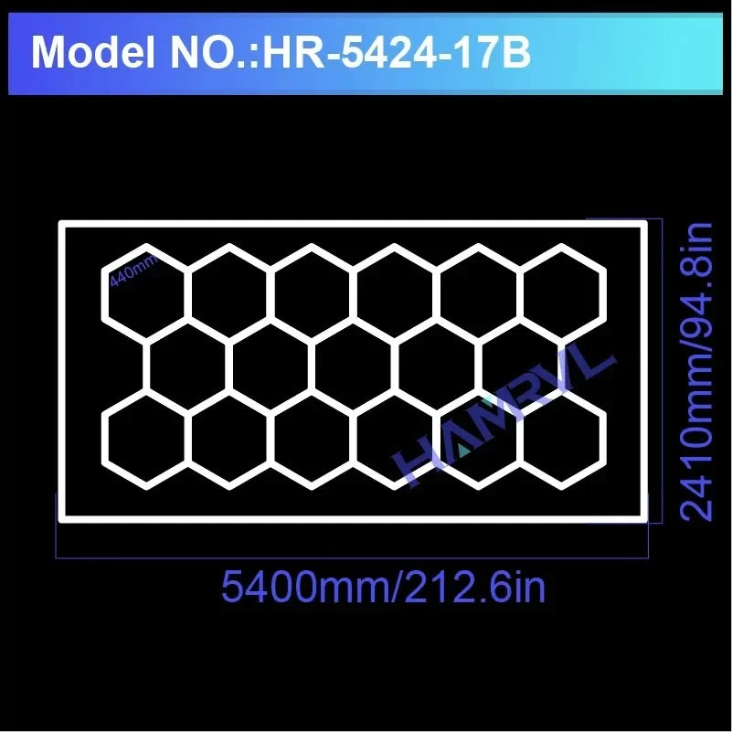 Cutomized Barbershop Hair Salon Led Ceiling Light Hexagon Garage Light Warm/Natural white 3000K 4000K Honeycomb Lighting For Car