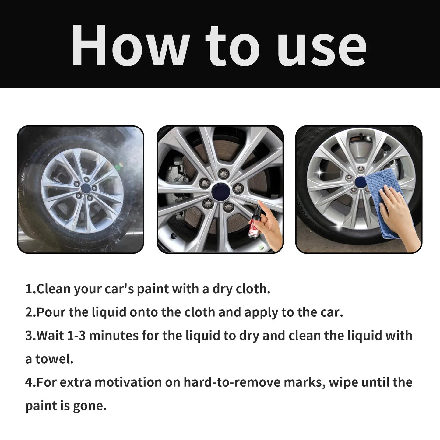 Rust Removal of Car Motorcycles Truck Automobile Exhaust Pipe Wheel Brake Discs Remove Rust Multifunction Cleaning Renovation