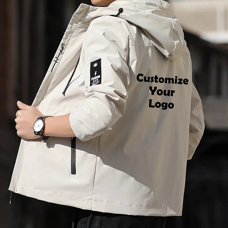 Customized New Fashion Men's Zipper Jacket and Coat Jacket and Outdoor Loading Casual Clothing Street Clothing
