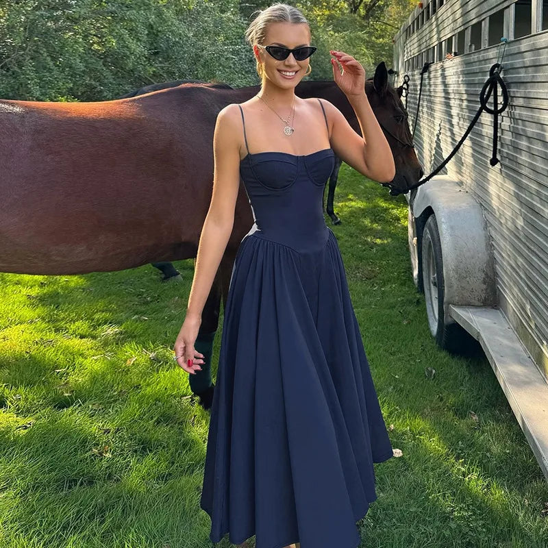 Ladies Elegant Evening Party Fashion Dress Women Sleeveless Backless Bodycon Maxi Dresses Night Club Streetwear Female Outfits