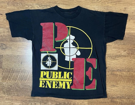 Summer New VTG Public Enemy What Side You on Shirt 1994 Single Pin Tour Men and Women Cotton Fashion Short Sleeve Top