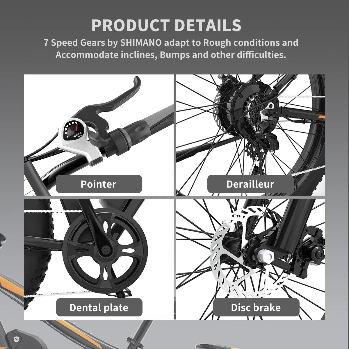 AOSTIRMOTOR All terrain S07-B 48V 13Ah Lithium Battery 750W Motor Ebike Mountain Bicycle Off-road Adult 26 Inch electric bike