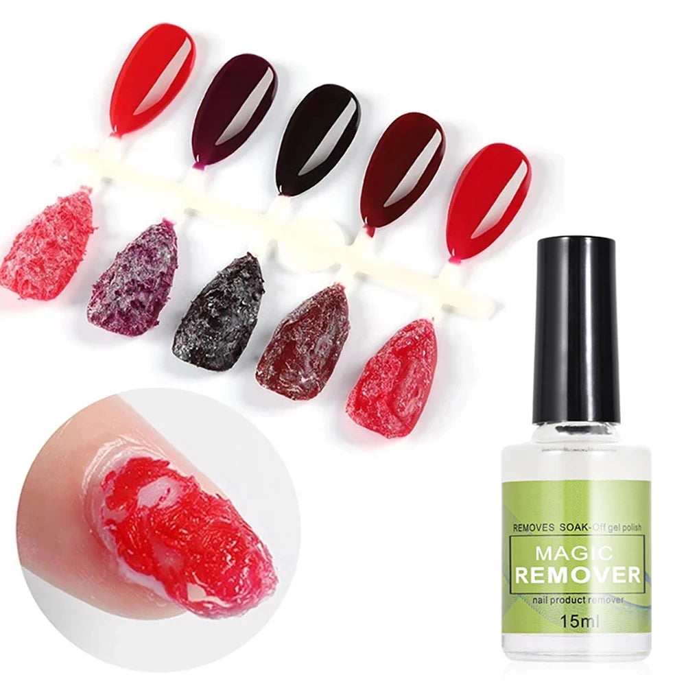 15ML Magic Nail Gel Polish Remover UV Gel Polish Fast Remove Semi Permanent Varnish Soak-Off Polish Cleamer Glue Nails Art Tools