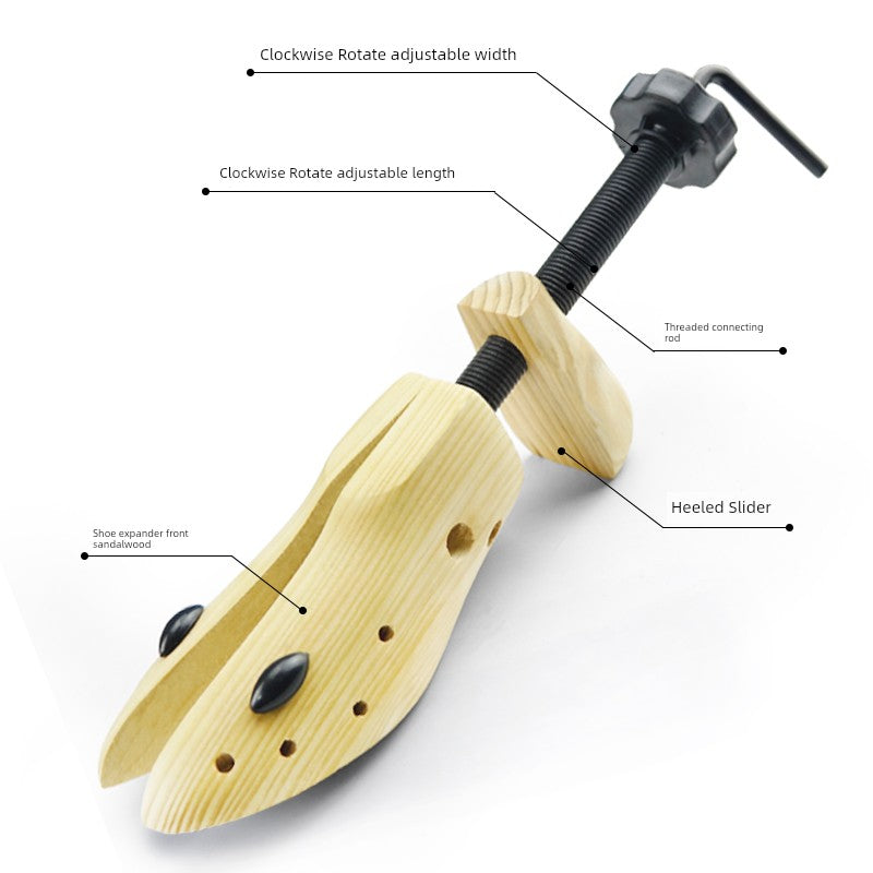 Solid Wood Shoe-Expansion Tool Men's and Women's Universal Shoe Stretcher Support Large Expander Width Expander Adjustable Shoe Stretcher Tool to Make Shoes Bigger
