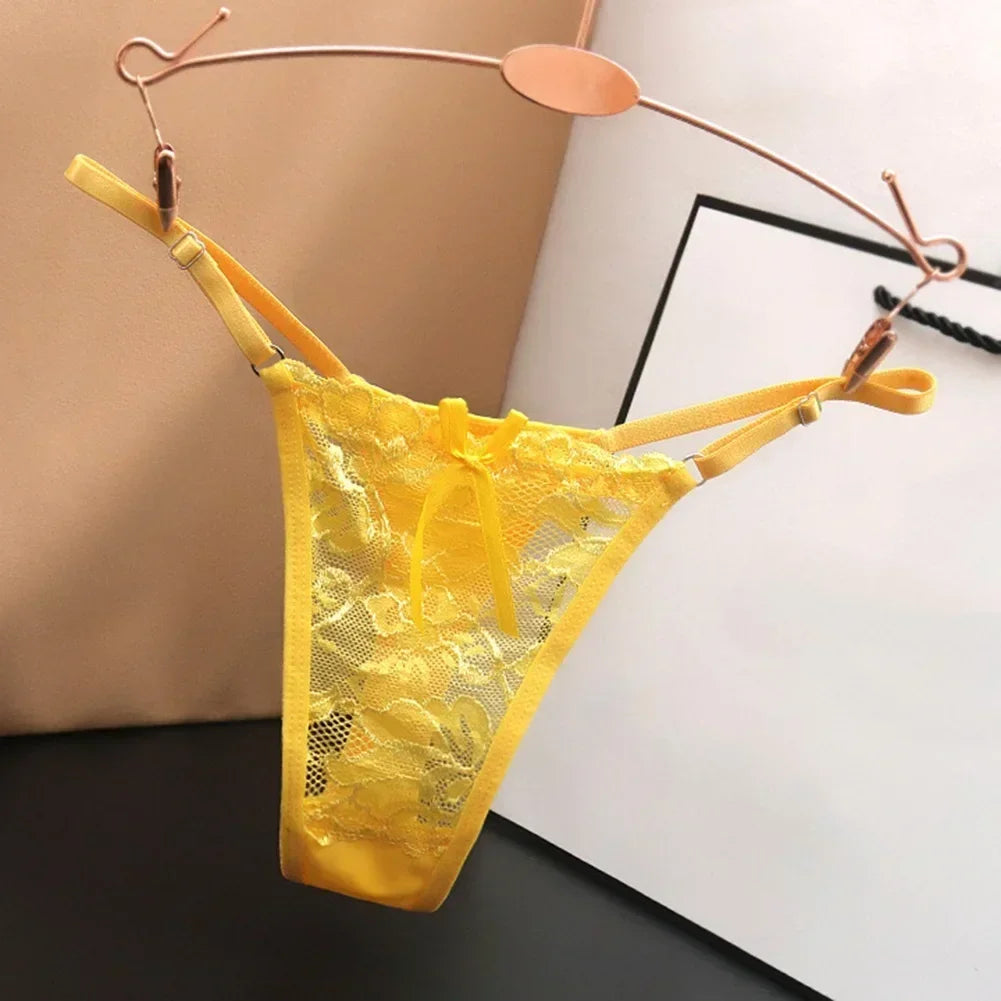 Lace G-string Thongs Ultra-Thin Underwear For Women Panties Sexy Transparent Breathable Lingerie Low Rise Underpants T-Pants