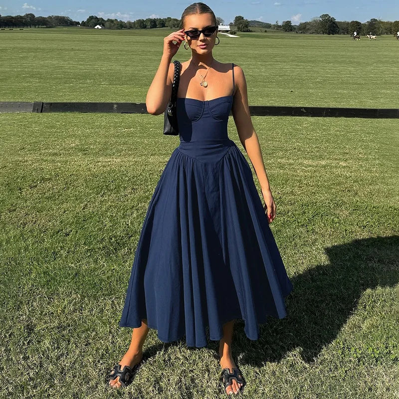 Ladies Elegant Evening Party Fashion Dress Women Sleeveless Backless Bodycon Maxi Dresses Night Club Streetwear Female Outfits