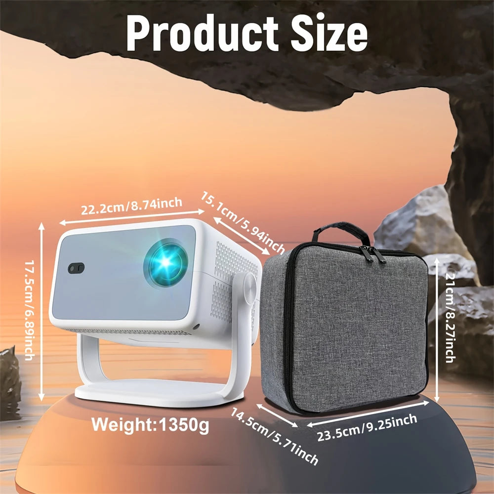Velec Netflix Certification Projector Android 13 4K Native 1080P 650ANSI With Auto Focus Wifi6 BT5.2 360° Home Outdoor Projector