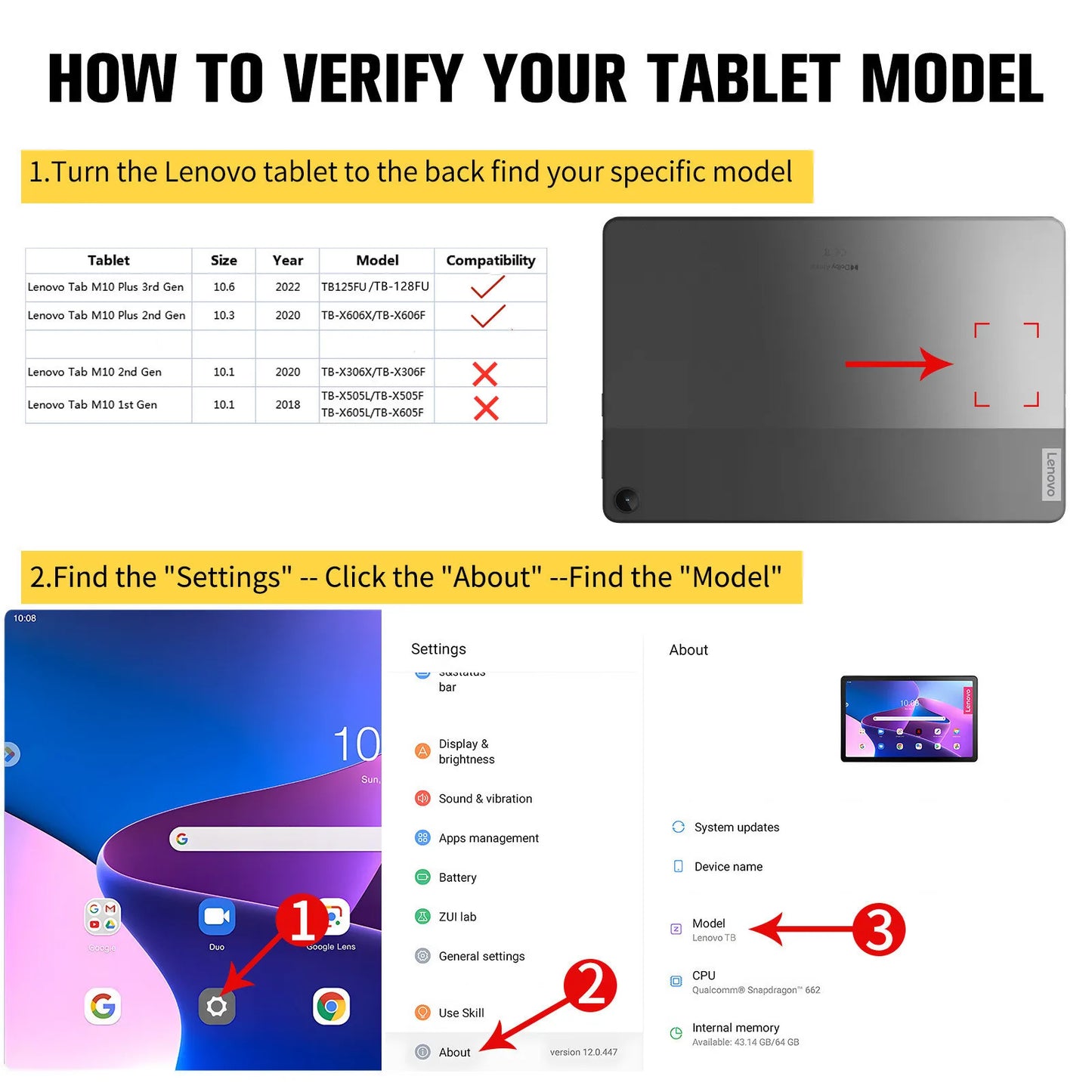 for Lenovo Tab M10 FHD Plus TB-X606F X606X 10.3" Leather Stand smart Cover M10 Plus 3rd Gen 10 6 Case TB-125FU Xiaoxin Pad 2022