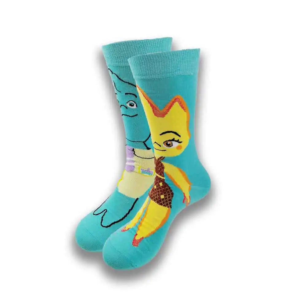 Fashionable design of men's and women's socks in spring and autumn young tube crew socks.