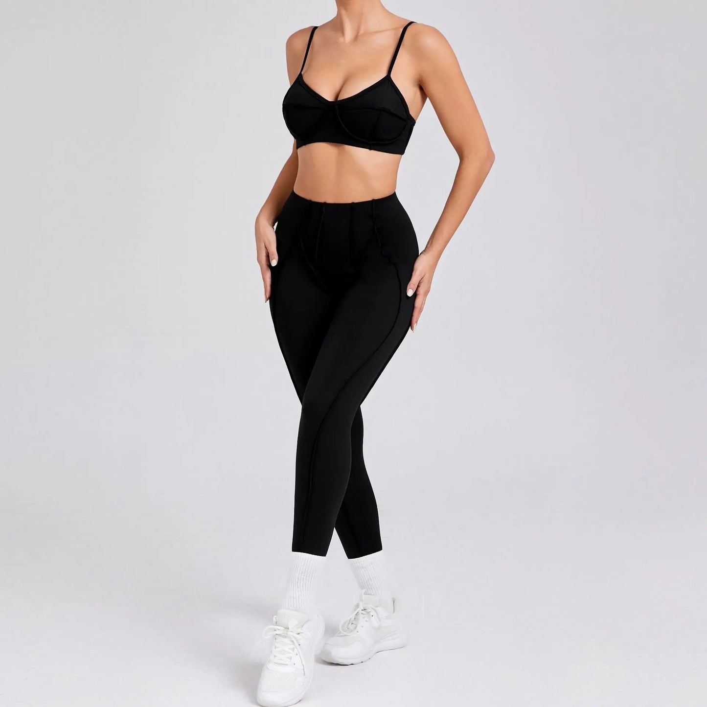 New Yoga Set Women Tracksuit Workout Legging Athletic Suit Gym Push Up Legging Fitness Bra Sports Wear Active Wear