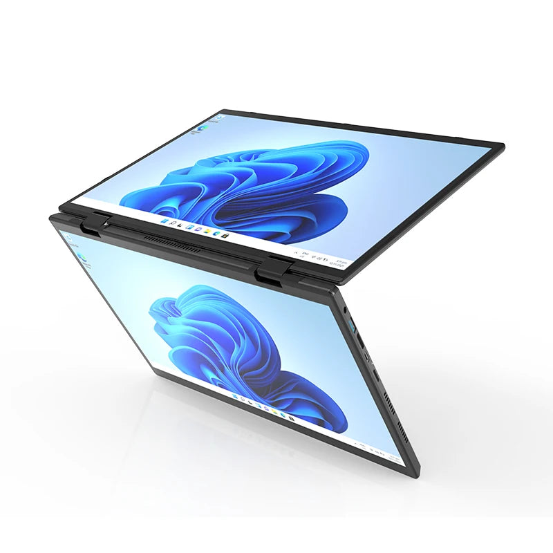 Dual Screen Laptop Intel N95 N100 Processor 14“+14” touch Gaming Laptop DDR4 32GB 1TB 2TB SSD Notebook Computer