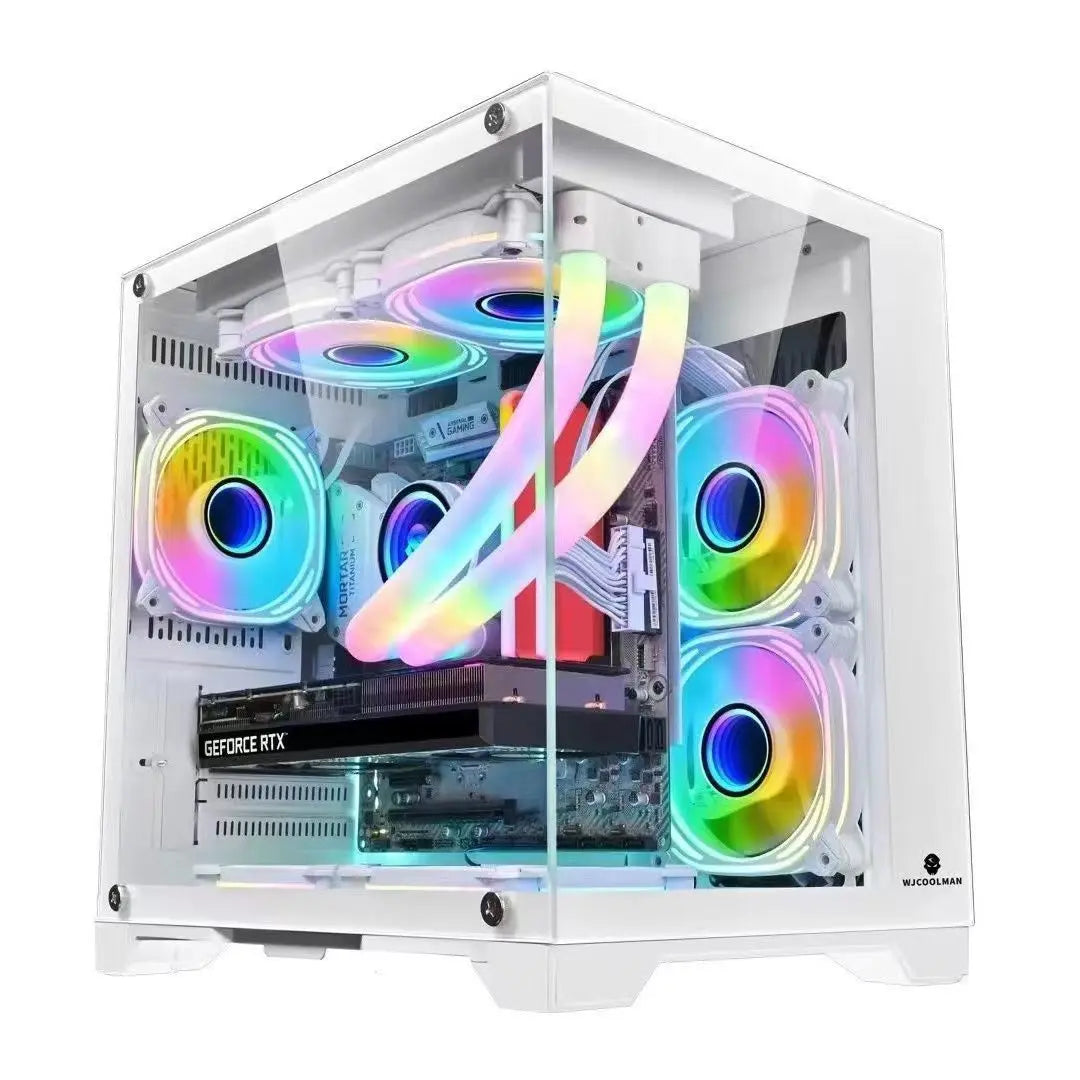 Suitable for Lonely Brave Full-side Transparent White Sea View Room MATX ITX Computer Case 240/360 Water Cooling