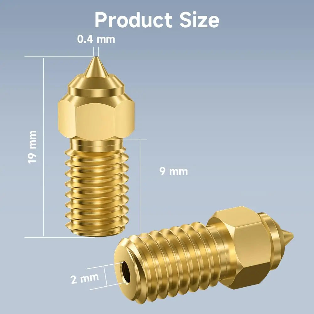 Ender 3 V3 SE Nozzles, Ender 5 S1 Nozzles with High-Speed Brass, M6 Hotend Extruder Nozzle for Ender 5 S1, Ender 7 3D Printers