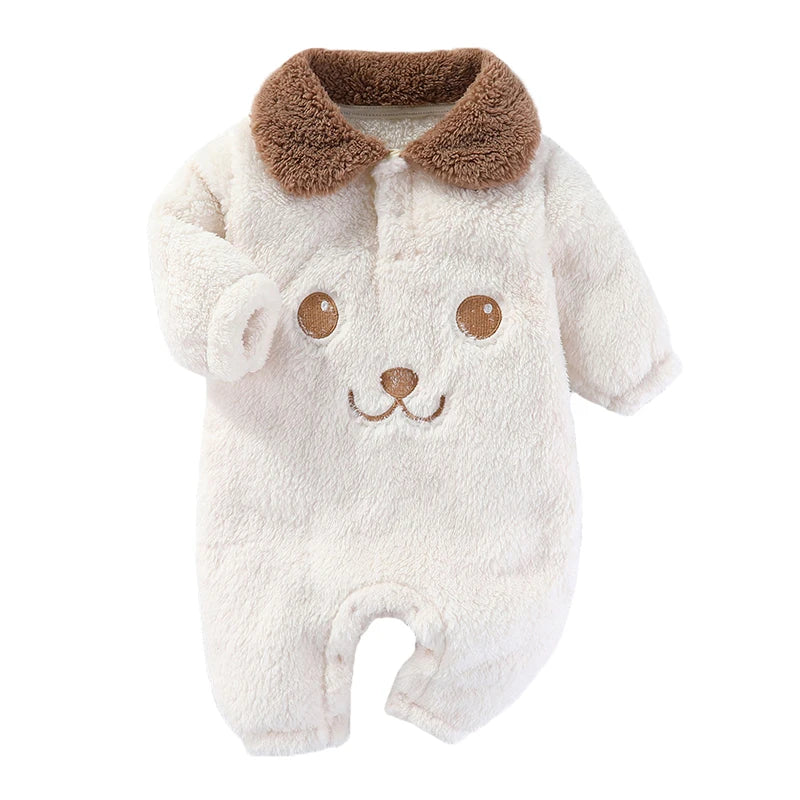 Newborn Baby Clothes New Spring Autumn Infant Jacket for Boy Flannel Bodysuit for Girls Soft Bebe Romper Baby Clothes 0-12 Month