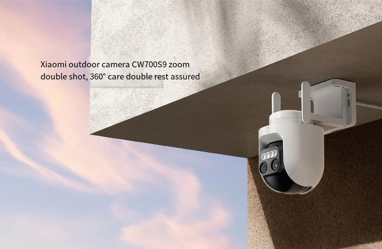 Xiaomi Mijia APP Outdoor Camera CW700S 2.5K 9x zoom IP66 Waterproof Security Cam PTZ Full Color Night Vision Al Human Detection