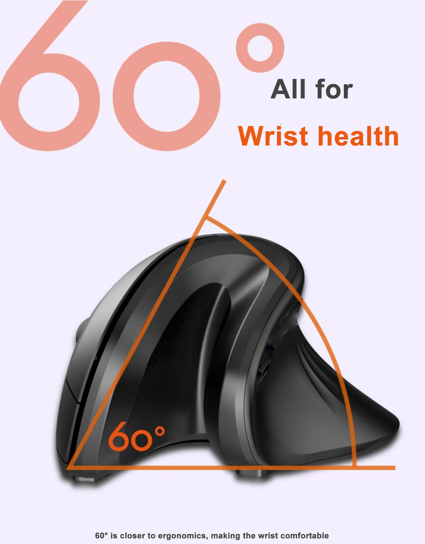 CHYI Vertical Wireless Mouse USB 2.4G Optical Gaming Mice Comfortable Ergonomic Wrist-care Charging Mause Wired Mouse For Laptop