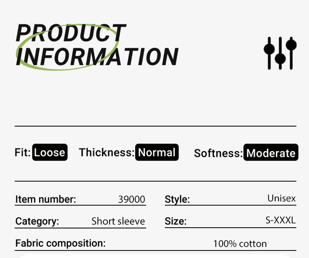 Just Say No To Sports Printed Comics Clothing Mens Loose O-Neck T-Shirt Summer Fashion Casual Oversized Cotton T-Shirt Couple