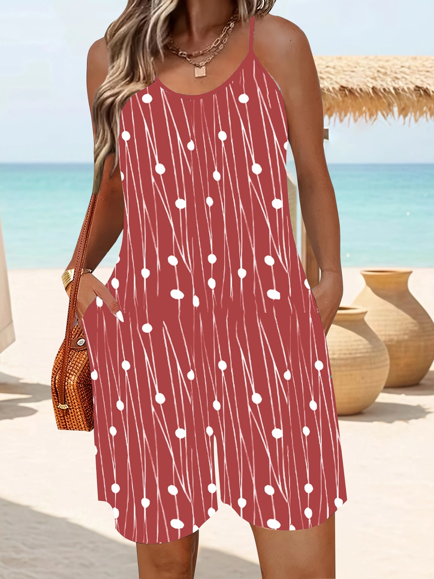 Summer Women's Jumpsuit Striped Print Elegant Sleeveless Shorts Plus Size Romper Casual Fashion
