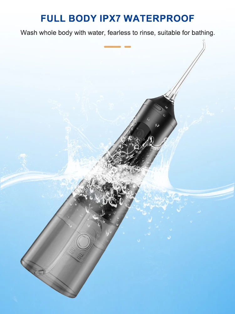 Electric Oral Irrigator Dental Water Flosser for Teeth Rechargeable 9 Modes Portable Dental Water Jet Floss Teeth Cleaner 4 Tip