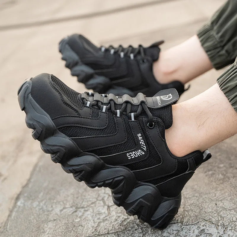 New work shoes for all seasons, lightweight, anti smashing, anti stab, anti slip, construction site safety protection shoes