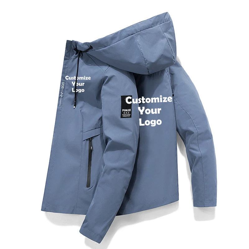 Customized New Fashion Men's Zipper Jacket and Coat Jacket and Outdoor Loading Casual Clothing Street Clothing