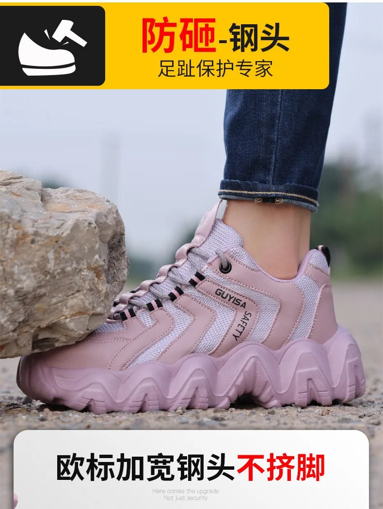New work shoes for all seasons, lightweight, anti smashing, anti stab, anti slip, construction site safety protection shoes