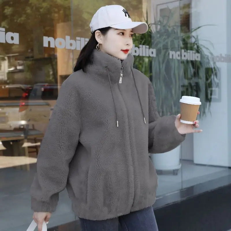 Women Winter Double Coral Fleece Warm Coat