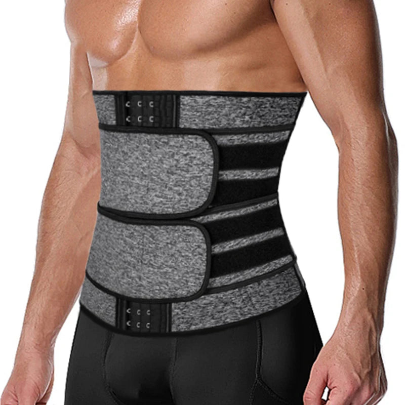 Men Waist Trainer Body Shaper Slimming Belt Sheath Weight Loss Belly Cincher Workout Trimmer Corset Shapewear Sauna Sweat Straps