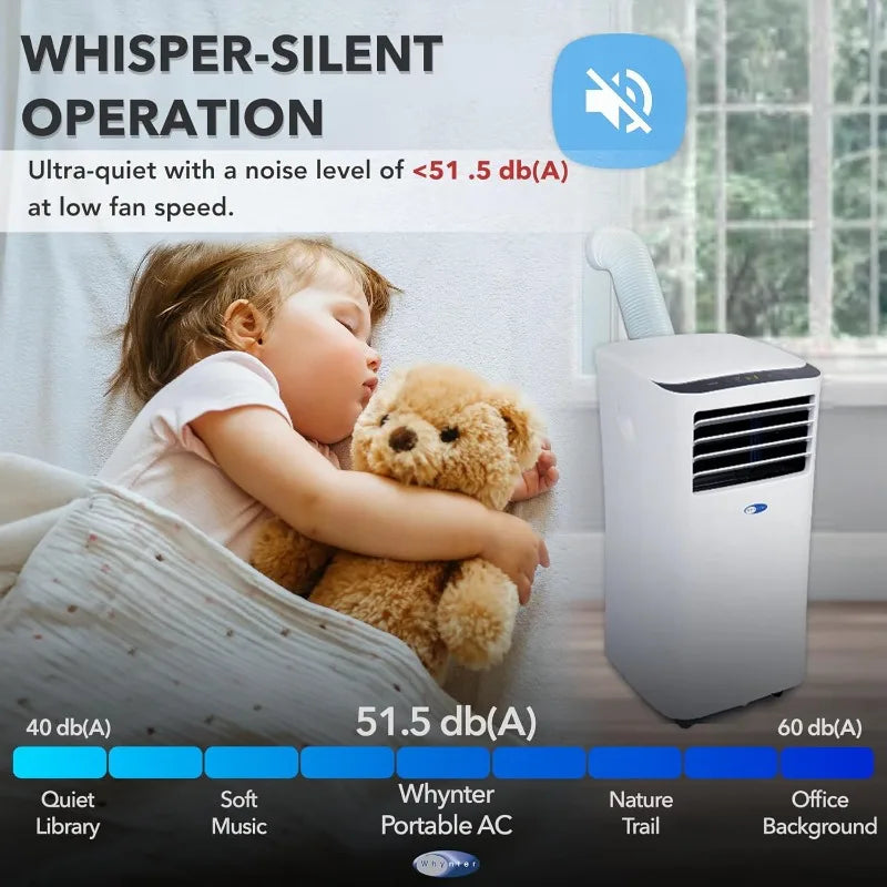 Whynter ARC-102CS Compact Size 10,000 BTU (7,000 BTU SACC) Portable Air Conditioner, Dehumidifier, and Fan with Activated Carbon