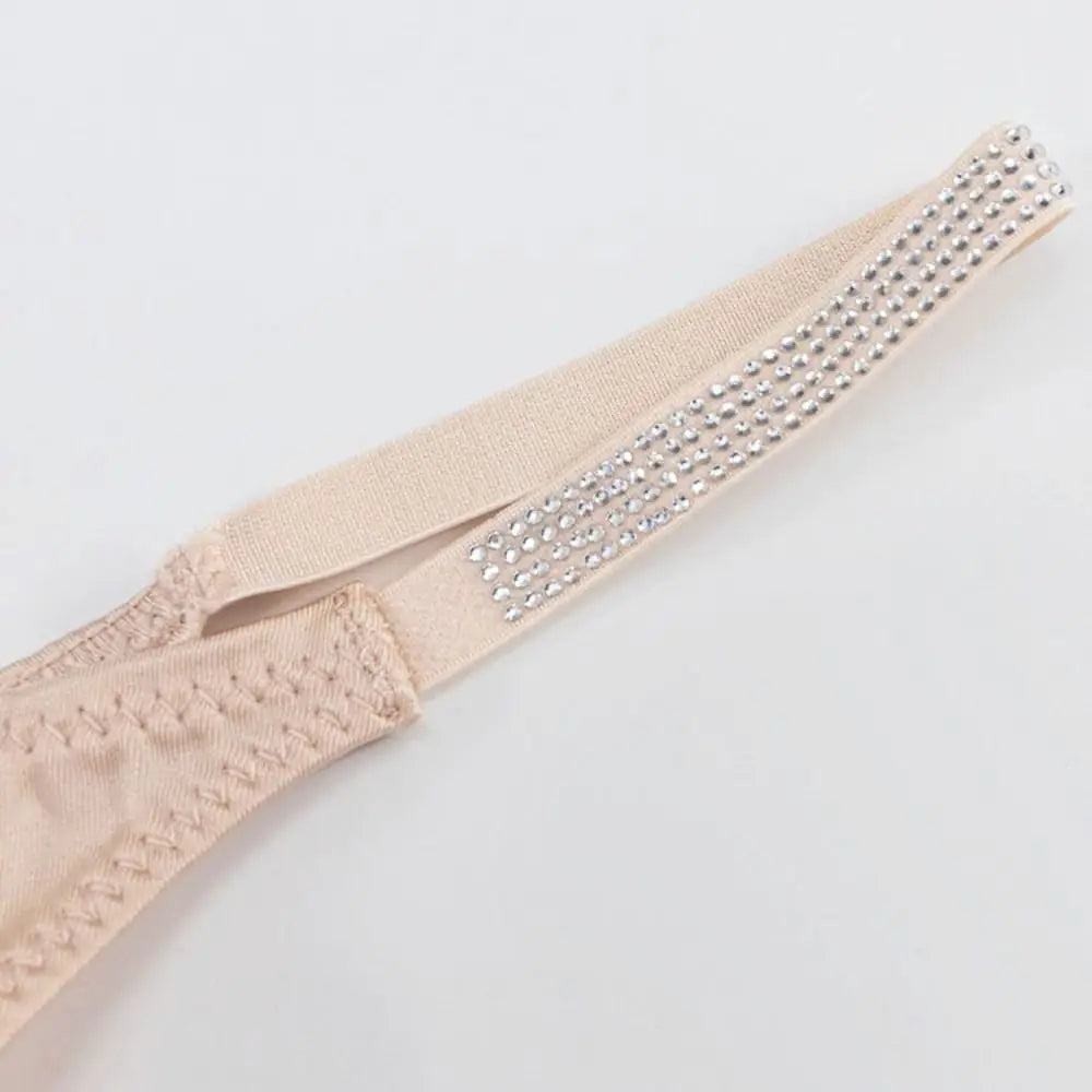 Low-waist Seamless Panties Breathable Thin Belt Solid Color Rhinestone Briefs Underwear Sports Panties Women Thong Girl