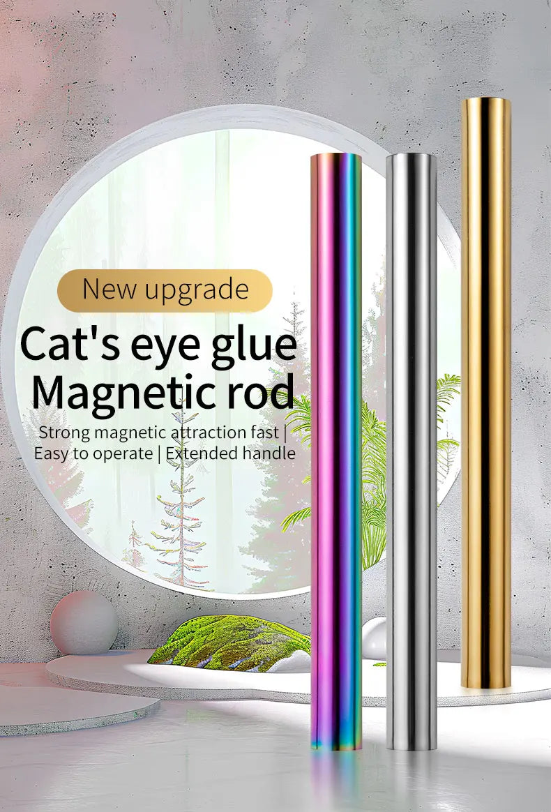 1PC Cat Eye Nail Magnetic Stick Cylindrical Magnet for Cat Eye UV Gel Polish Snowlight Glitter Effect Tools Manicure Design Tool