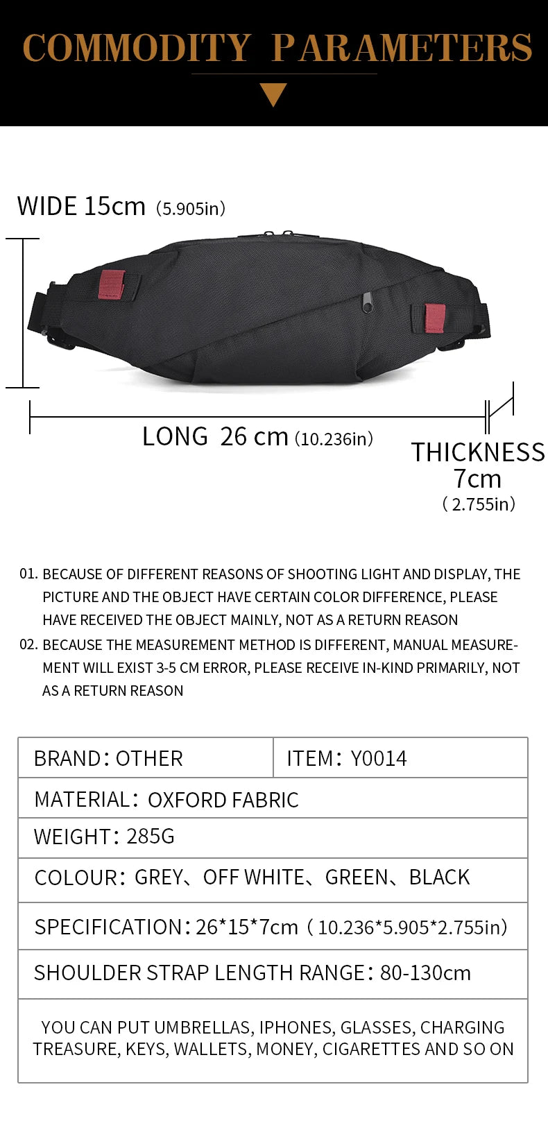 Men's Chest Bag Minimalist Outdoor Sports Waist Pack Oxford Cloth Large Capacity Mobile Phone Bag Fashion Oblique Shoulder Chest