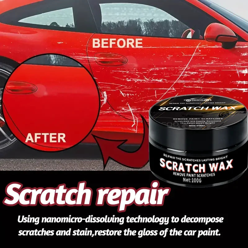Car Scratch Wax, Automotive Scratch & Swirl Remover, Quick Scratch Repair And Gloss Recovery - Shine Enhancer For All Paint Colo