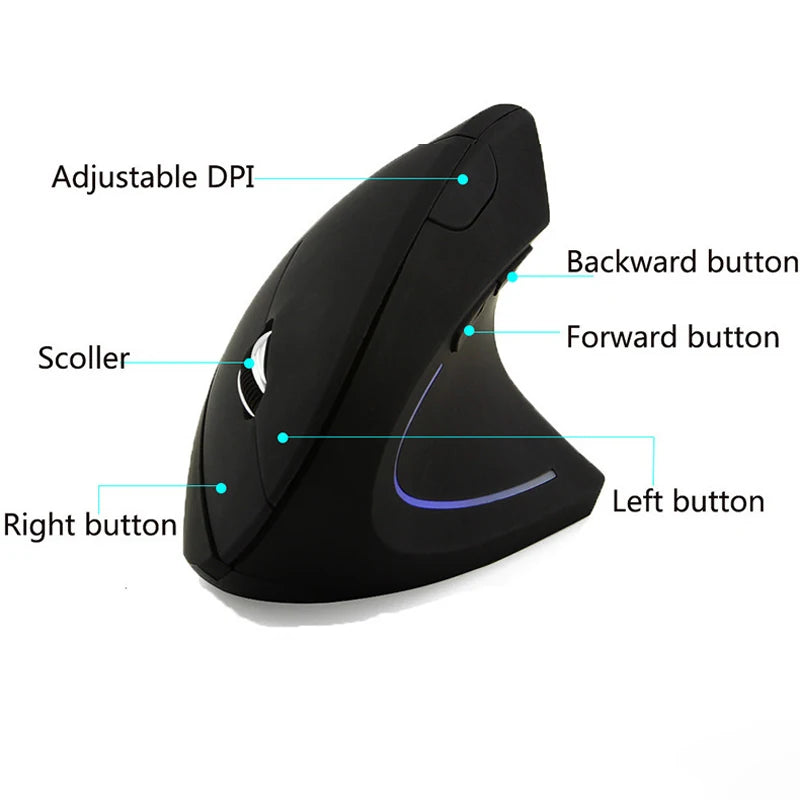 Vertical Ergonomic Portable Wired USB Wireless Mouse Rechargeable Bluetooth Gaming PC Gamer For Computer Laptop Mause Accessory