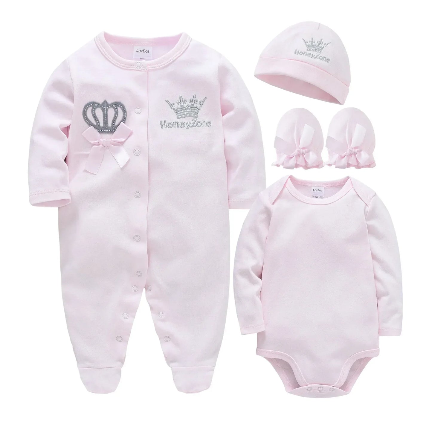 100% Cotton Newborn Autumn & Winter Long-sleeved Rompers Set 0-12M Baby Clothes Set Bodysuits One-Pieces Winter Baby Clothes