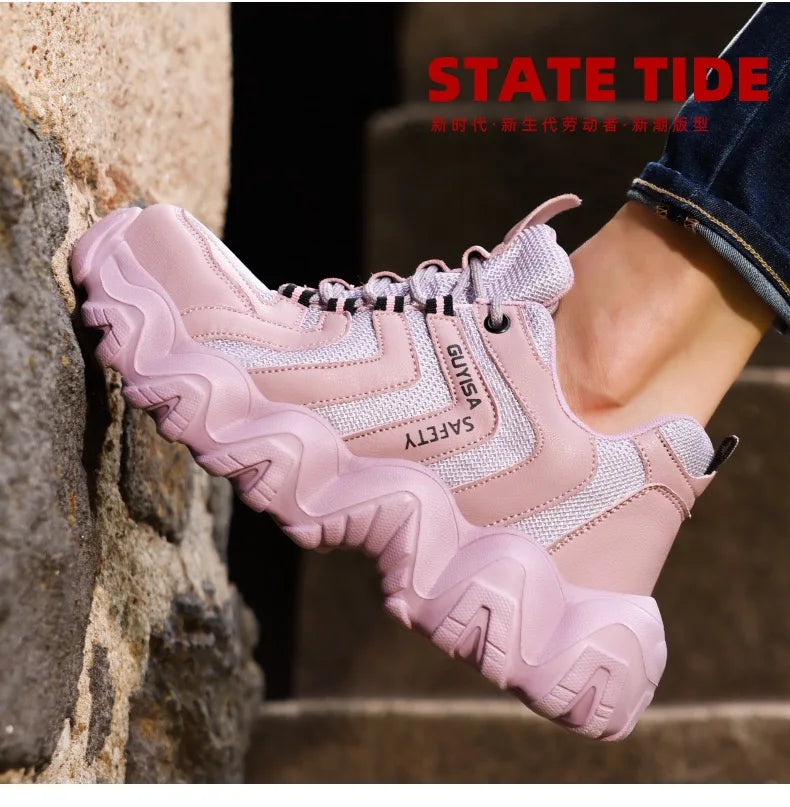 New work shoes for all seasons, lightweight, anti smashing, anti stab, anti slip, construction site safety protection shoes