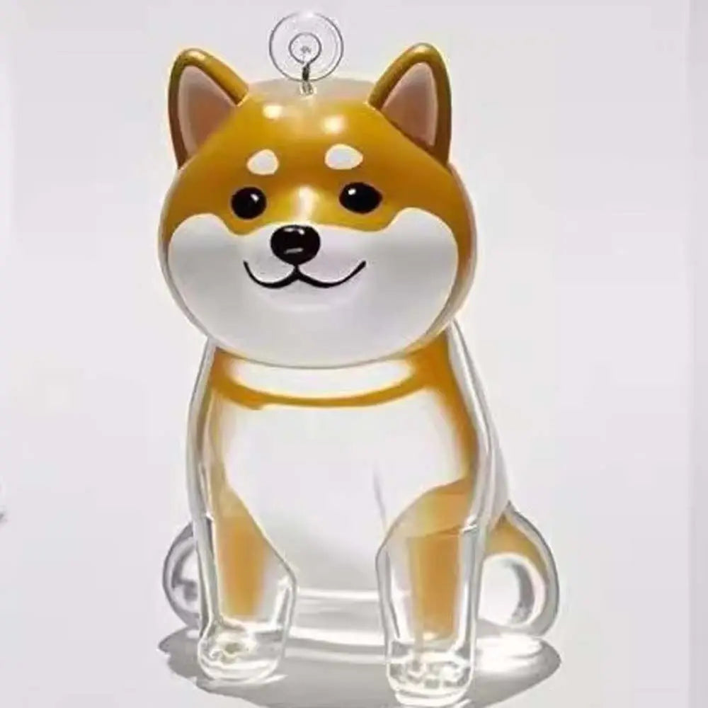 Cartoon Dog Shape Dog Hair Storage Box Transparent Hair Grooming Pet Hair Keychain DIY Handmade Keyring Puppy Pendants Backpack