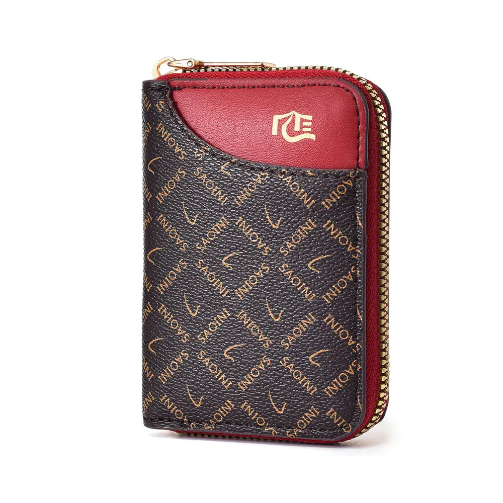 New Women's Small Wallet Premium Sense Personality Lady Credit Card Holder Fashion Multi-Slot Zipper Credit Card Wallet  Women's