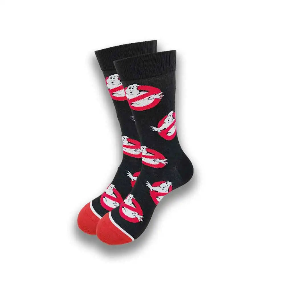 Fashionable design of men's and women's socks in spring and autumn young tube crew socks.