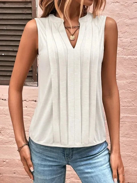 Solid Casual Loose Sleeveless Blouses For Women Fashion Summer Women's Shirts And Blouses Elegant Youth Female Tops