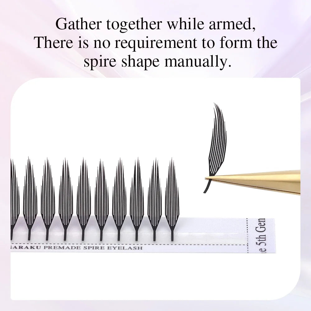 NAGARAKU Premade Spire Fairy Wings Eyelash Anime Effect Soft Plume Fluttering Eyelash Extensions Comic