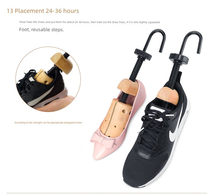 Solid Wood Shoe-Expansion Tool Men's and Women's Universal Shoe Stretcher Support Large Expander Width Expander Adjustable Shoe Stretcher Tool to Make Shoes Bigger