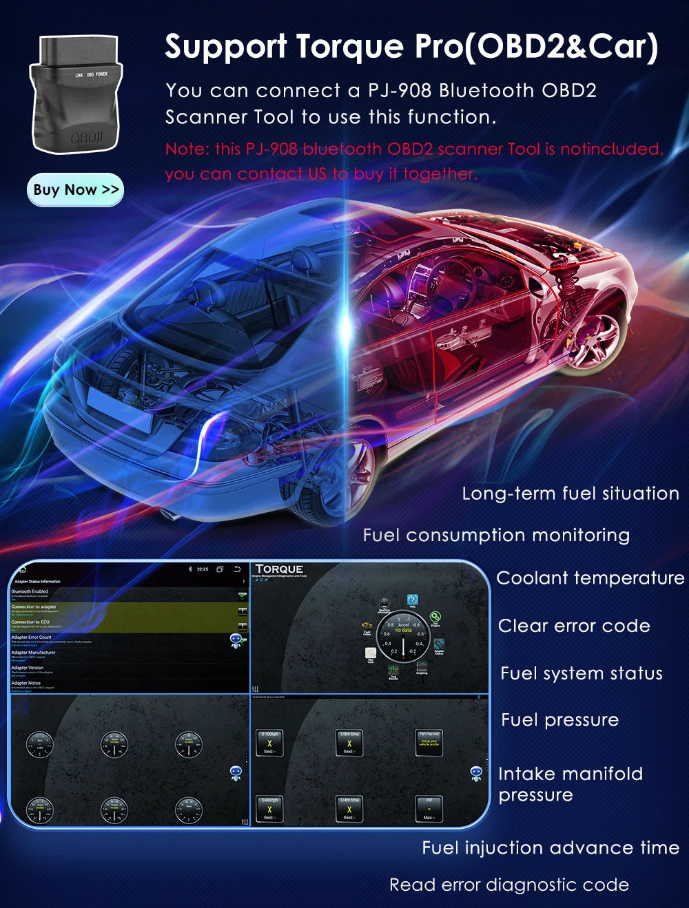 Carplay Android Car Radio For Honda ACCORD 7 2003-2007 Multimedia player GPS Navi Stereo 7862 Autoradio 2din Diesel screen 4G BT