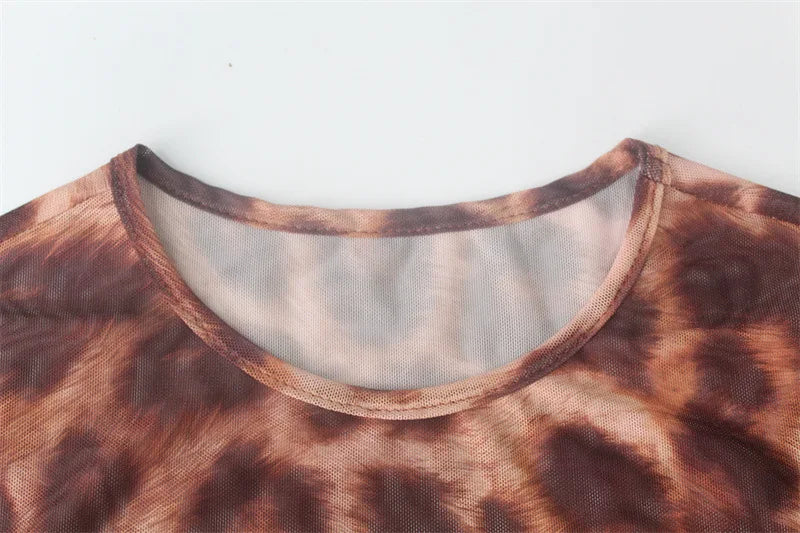 Ladies Autumn One Piece Leopard Print New Fashion Long Sleeve O-Neck Skinny Sexy Bodysuit Women Party Club Wear Y2K Fall Outfits