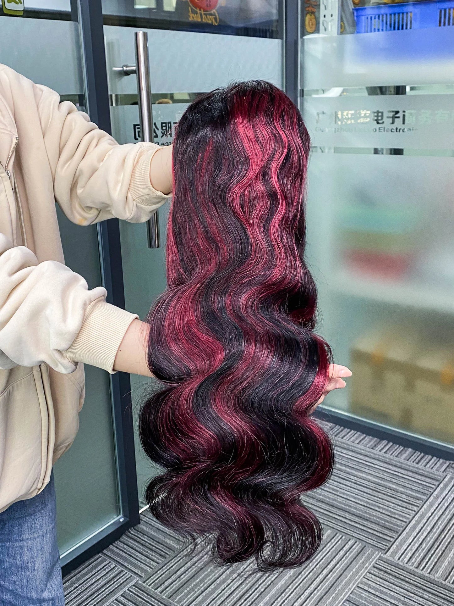 1b/99j Burgundy Highlight Body Wave 13x4 HD Lace Front Human Hair Wig Brazilian 30 32 Inch Colored 13x6 Lace Frontal Wigs 200%