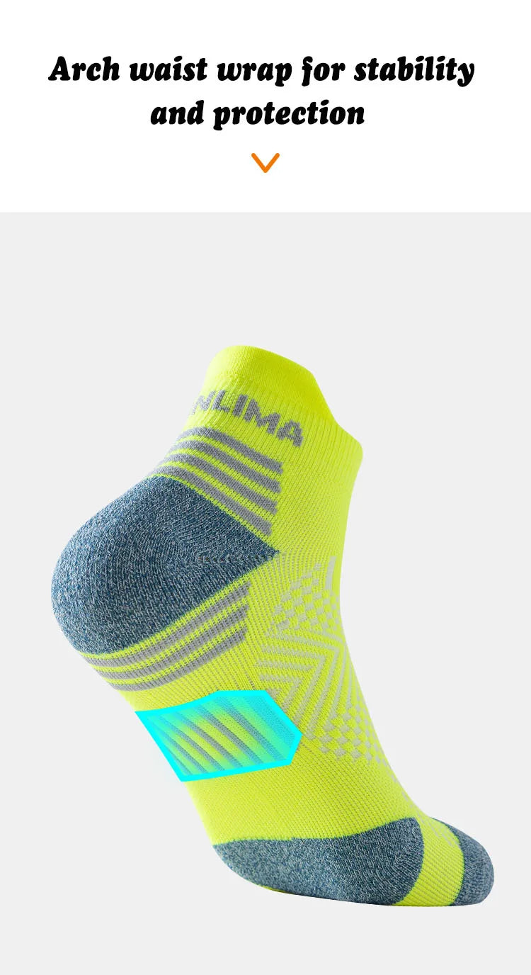 2023 Professional Marathon Running Sock Men Women Sports Fitness Thickened Cushioned Short Tube Low Cut Boat Ankle Socks